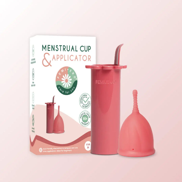 Kubeczek menstruacyjny Safe i aplikator — FemiEko