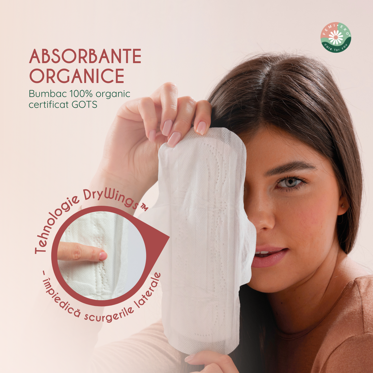 Podpaski ze skrzydełkami z organicznej bawełny | Ultra Day | 10 szt.
