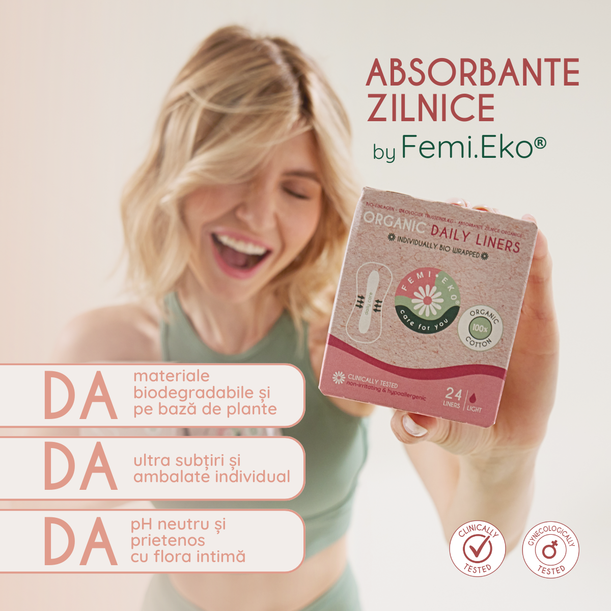 Wkładki higieniczne z organicznej bawełny | 24 szt.
