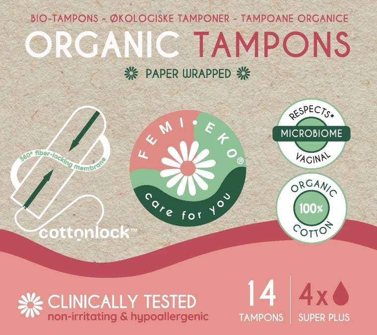 Projekt nowego opakowania Femieko Super Plus, 14 tamponów bez aplikatora